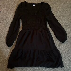 Old Navy Elegant Black Long Sleeve Dress